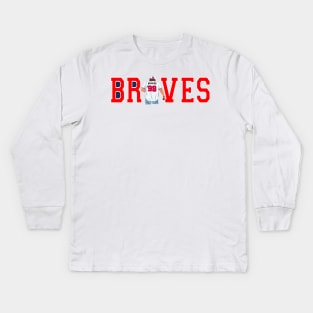 braves-mw Kids Long Sleeve T-Shirt